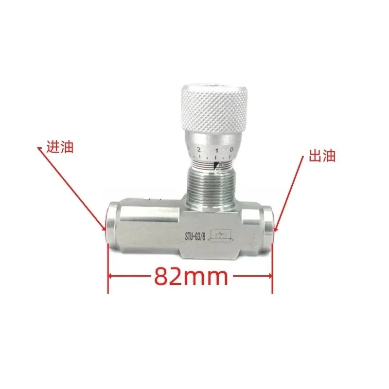 STU-G1/4 STU-G3/8 G1/2 STU-G3/4 STU-G1 유압 단방향 스로틀 밸브 속도
