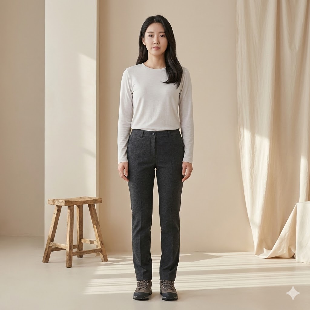 MILLET 밀레아웃도어 여자 겨울 데일리룩 스판 기모 항균 등산 바지