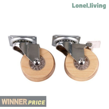 세이온코리아협력사 로넬리빙 메이플 원목 가구 의자 테이블 캐스터 바퀴 메이플 일반 35kg 포윈바퀴 CB