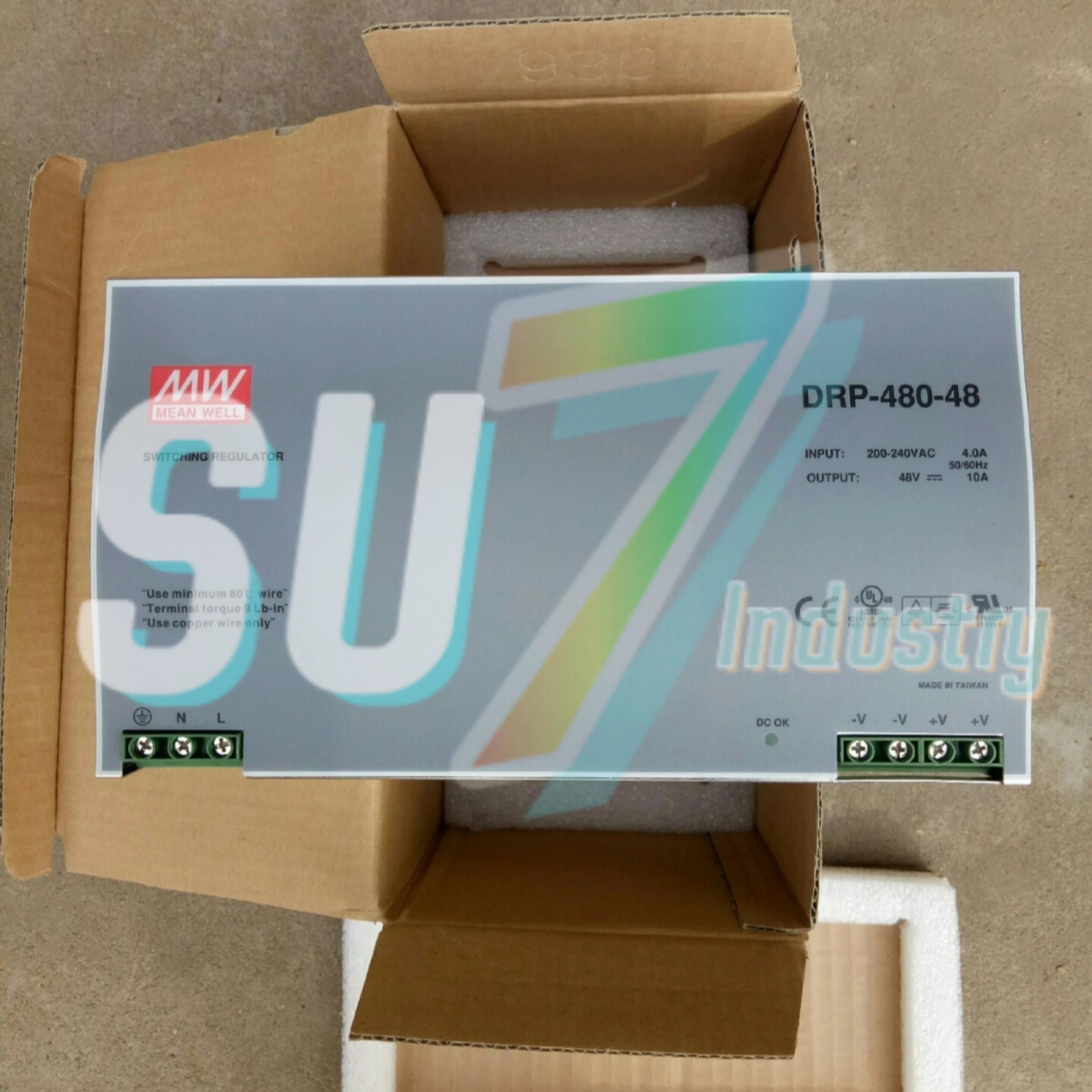 Mean Well DRP-480-24 DRP-480-48 스위치 전원공급장치 내 새