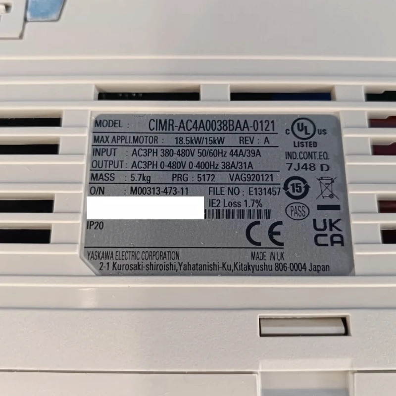 야스카와 CIMR-AC4A0038BAA-0121 인버터