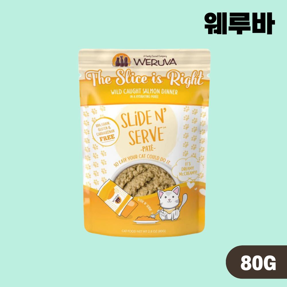 웨루바 캣 파테 주식캔 파우치 습식 4종 콤보, 80g, 4개 - 상세 이미지 4