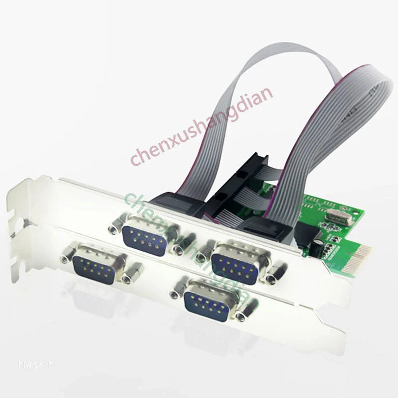 PCIE 직렬 포트 카드 PCI-E4 확장 RS232 인터페이스 9 핀 COM