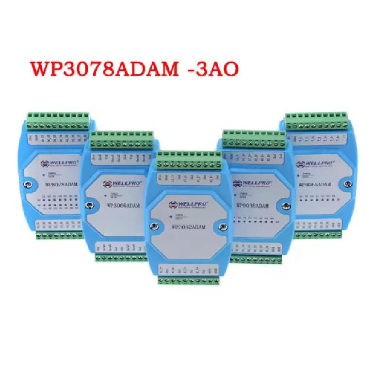WP3078ADAM  3AO 4-20MA 아날로그 출력 모듈 / RS485 MODBUS RTU 통신