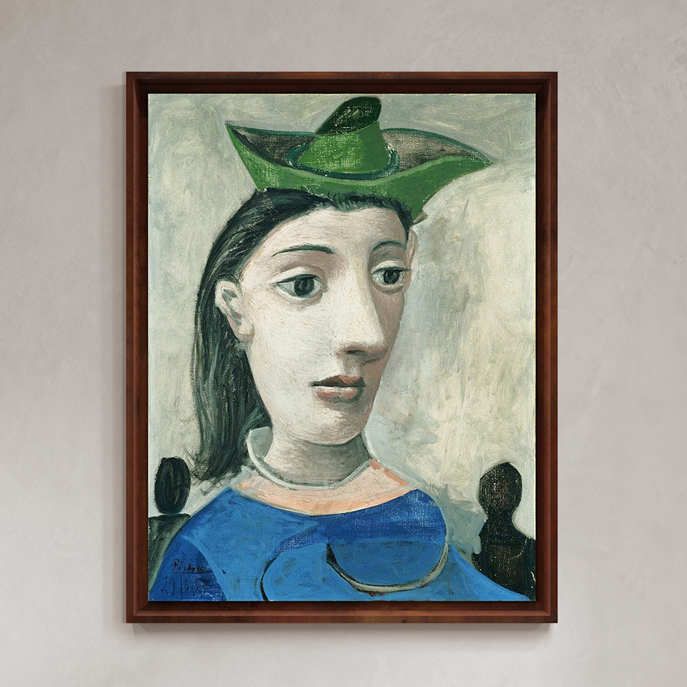 위아트 파블로 피카소 정식 라이센스 아트포스터 인테리어 추상화 그림 액자 Head of a Woman 뮤지엄 프레임 오크 액자 - 상세 이미지 2
