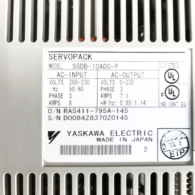 새 야스카와 SGDB-10ADG-P 서보 드라이브