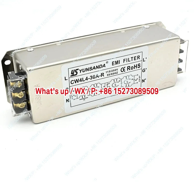 CW4L4-30A-R 단상 4단 5극 전력 필터 220v 초고성능 AC 정화 전파 방지