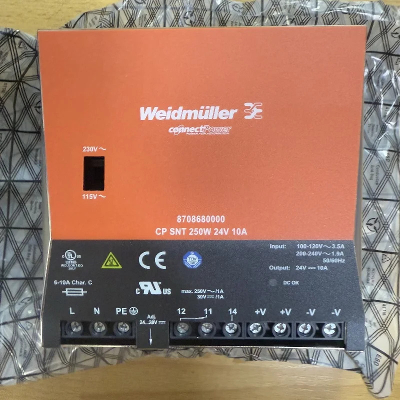 8708680000 독일 Weidmiller 전원공급장치 CP SNT 250W 24V 10A 원본