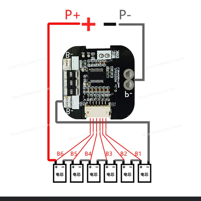 2개 배터리 보호 보드 3셀 4셀 6셀 BMS 12.6V/16.8V/25.2V/21700
