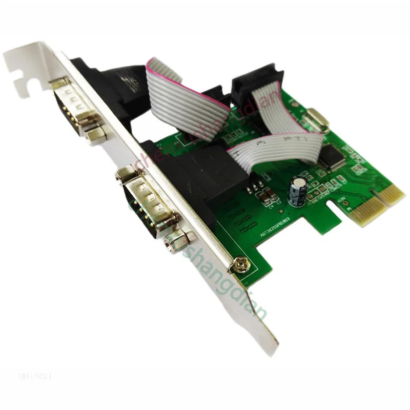 PCIE 직렬 포트 카드pcie to 듀얼 RS232 인터페이스 산업9 핀 COM