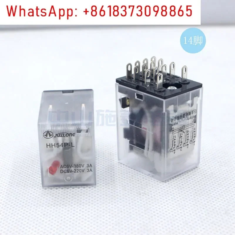 10pcs HH54P-L 중릴레이 24V 110V 220V 릴레이 8 피트 11 14 5A 10A MY2NJ MY4NJ 공장