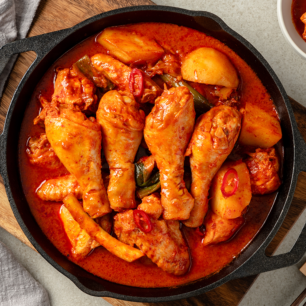 닭한마리에 닭다리4개 사다리닭볶음탕 닭도리탕 한식 캠핑 밀키트 2인분 1.15kg 상품 이미지