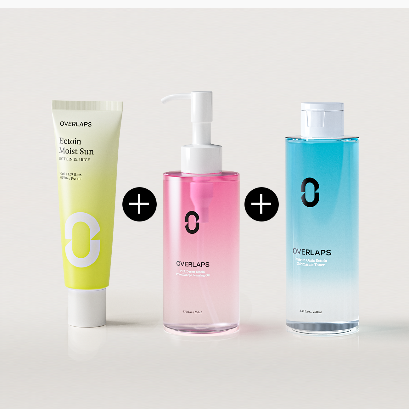 엑토인 모이스트 썬 50ml+서브마린 토너 250ml+포어 스윕 클렌징 오일 200ml - 상품 이미지
