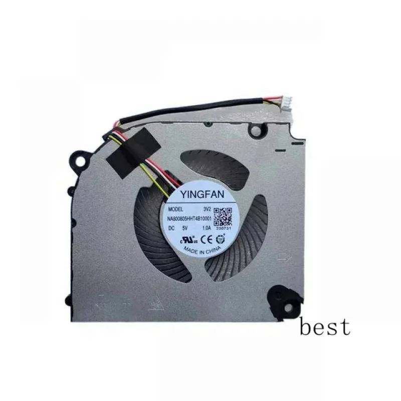 숨겨진 P16 YINGFAN 3V2 3V3 NA/B 새 원본 노트북 CPU GPU 냉각팬 800805 HHT4B10001 DC 5V 1.0A