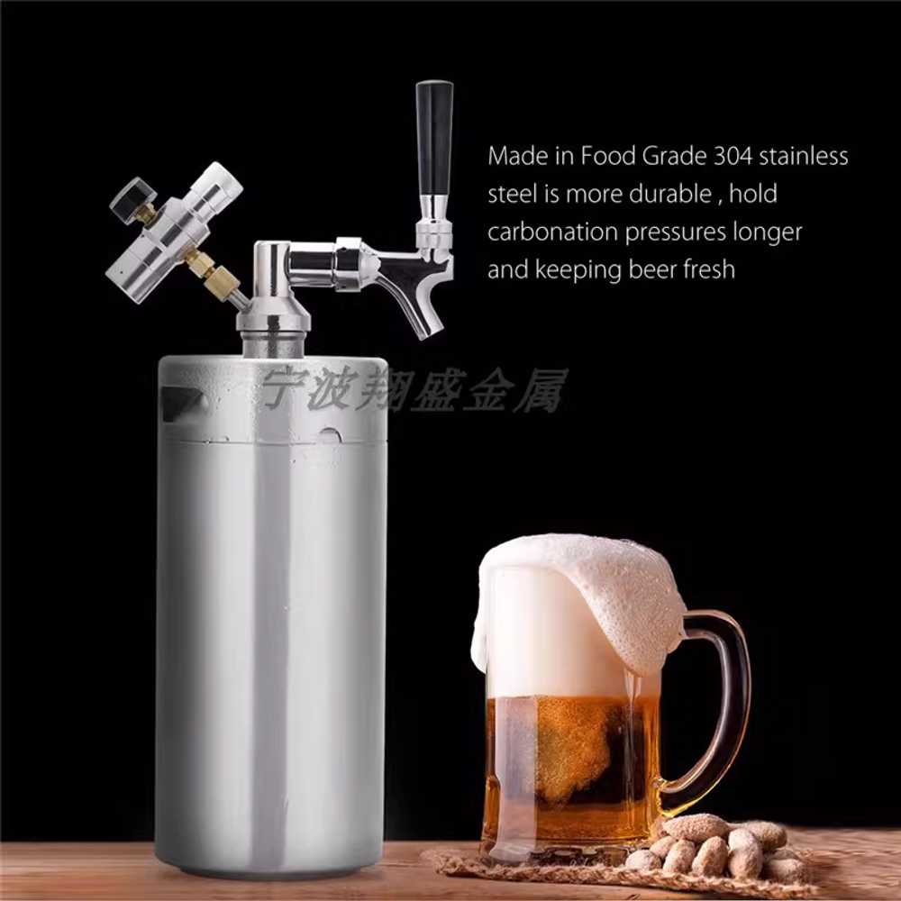 맥주케그 디스펜서 미니 머신 거품기 하이볼 생맥주통 2L 기본형 세트/ 압력계 포함 - 상세 이미지 3