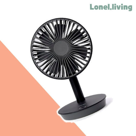 로넬리빙 지니큐 FN-900M BLDC 7엽 미니선풍기 블랙 탁상휴대 USB미니선풍기