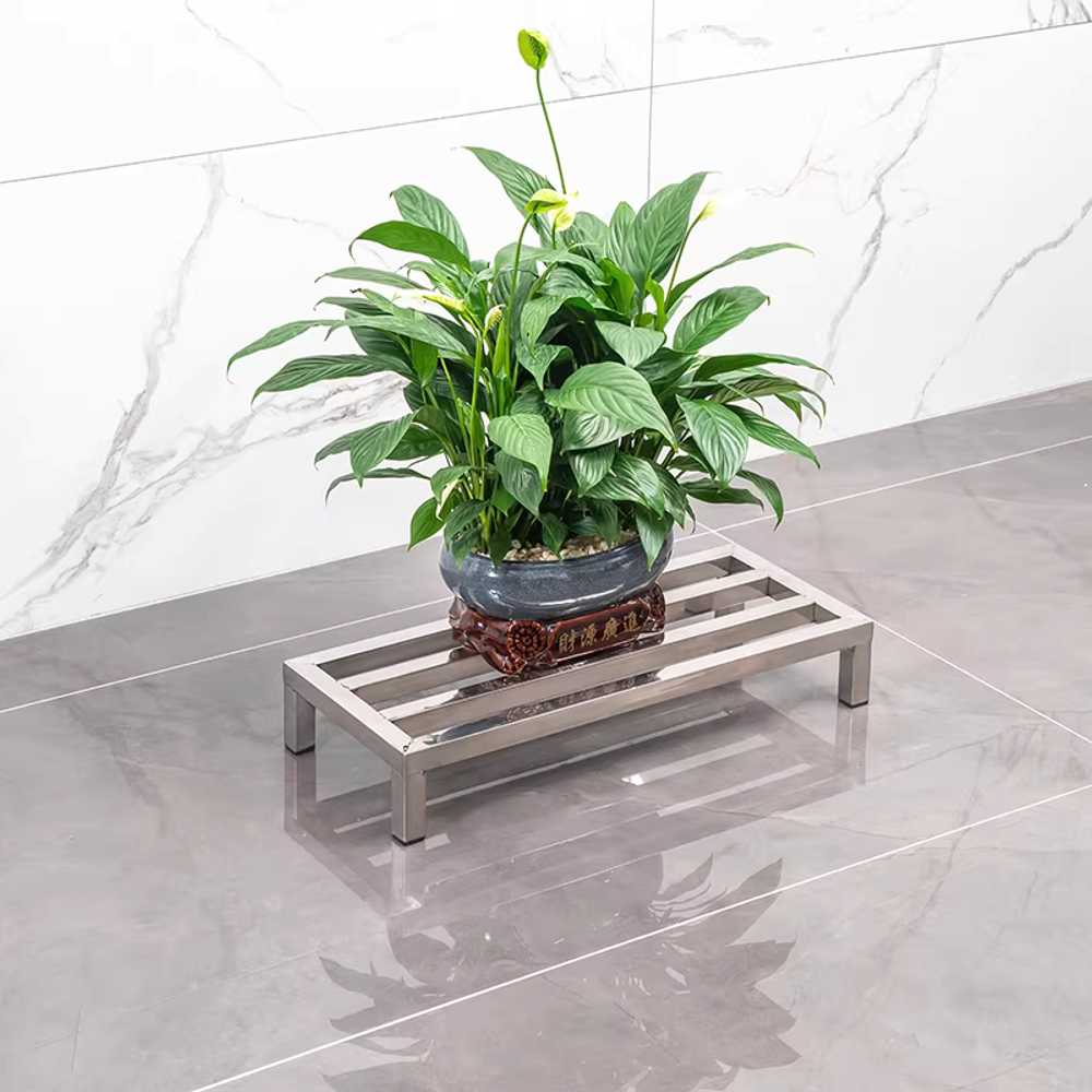 스테인레스 화분 선반 화분받침대 랙 스틸 가로 다이 100x25x10cm - 상세 이미지 4