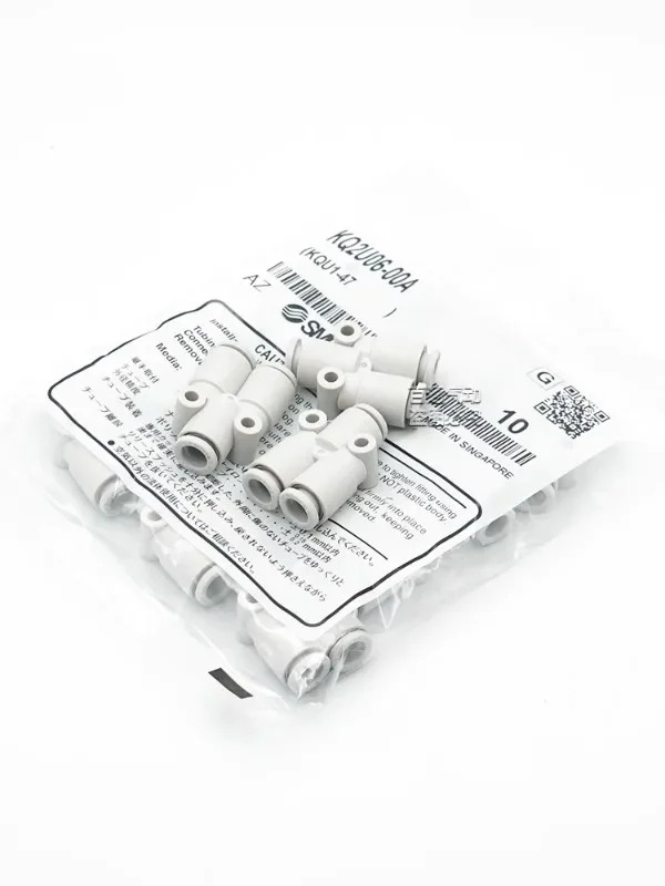 SMC 커넥터 KQ2U04-00A/KQ2U06-08A/KQ2U10/12-0A Y자형 3방향 공압 커넥터10PCS