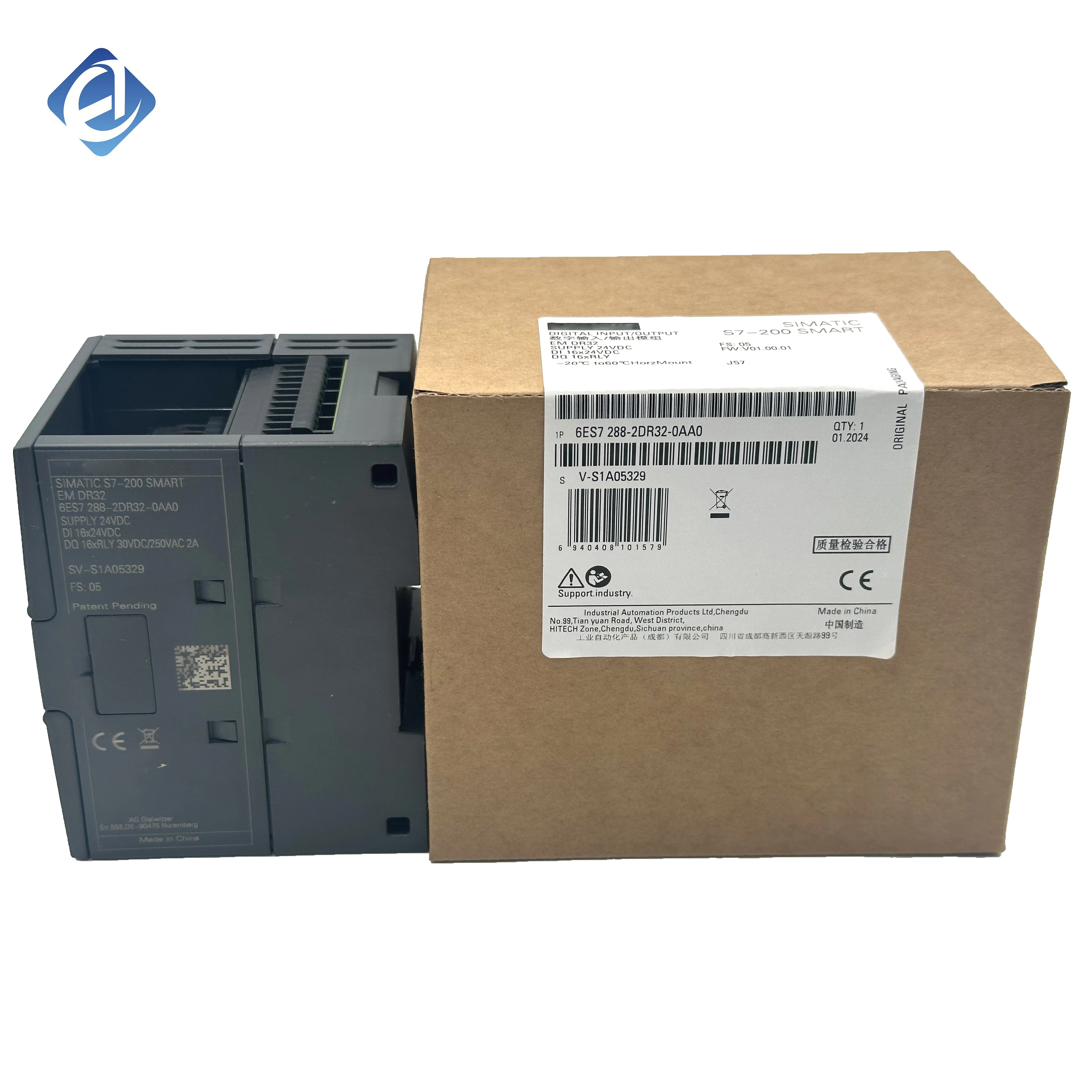오리지널 6ES7 288-2DR32-0AA0 PLC 아날로그 입력 인터페이스 모듈 1 I/O 110V 작동 전압 전장비RS485