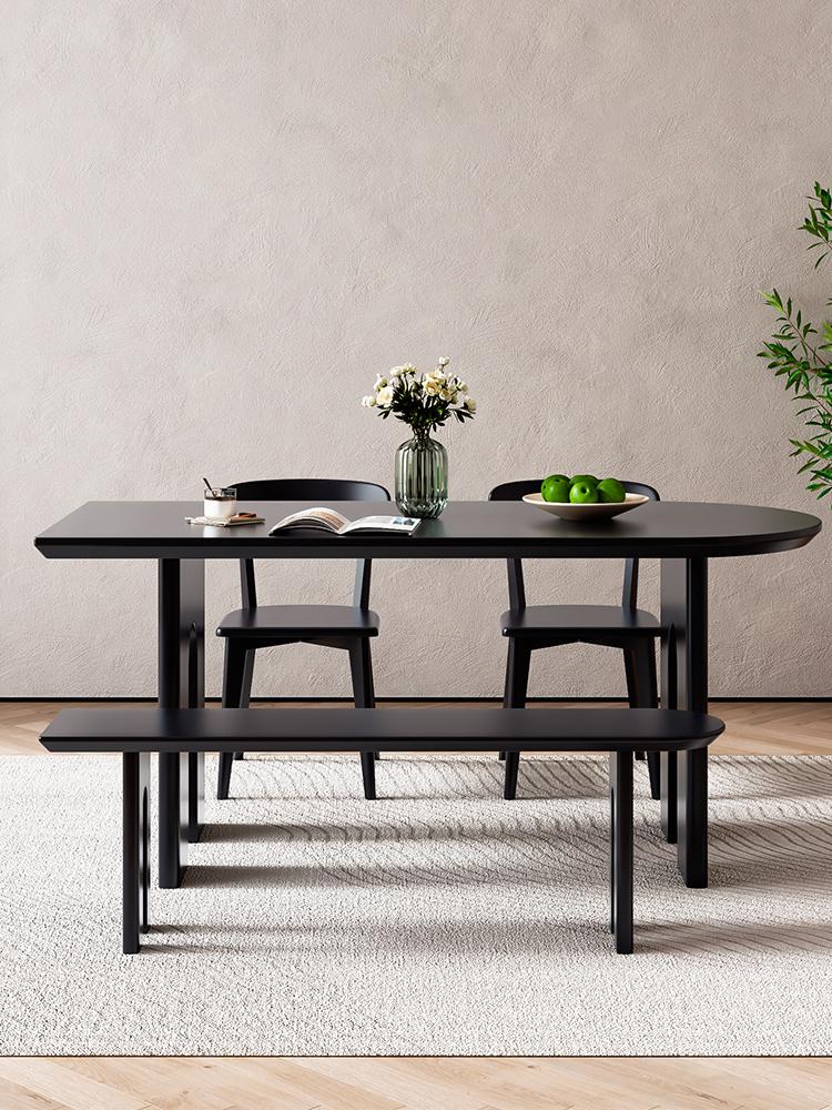타원형 주방 우드슬랩 탁자 다이닝 Rustic 원형 식탁 내추럴 우드 120 x 60 4.5cm - 상세 이미지 5