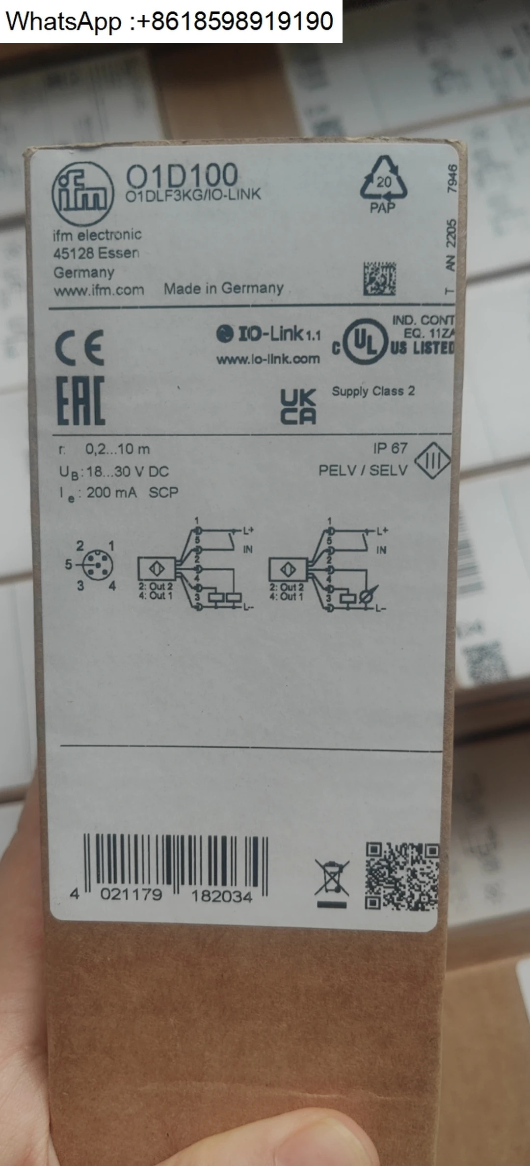 IFM 센서 O1D100 O1D105 O1D106 OID200 O1D103