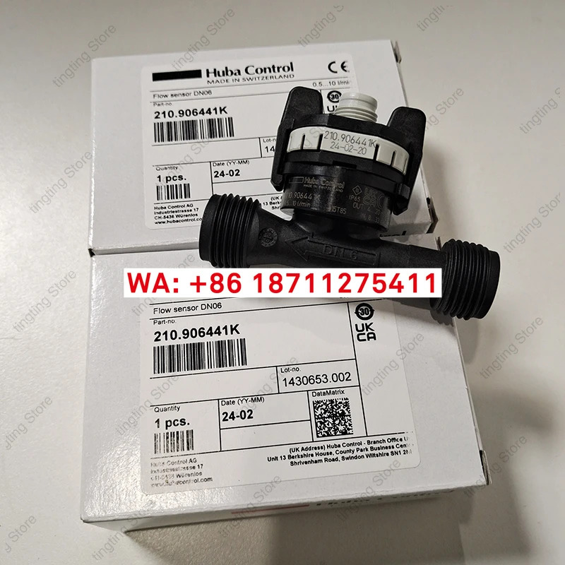 HUBA 유량계 210.906441K DN6 파이프 직경 0.5-10 L/min 4-20mA 출력