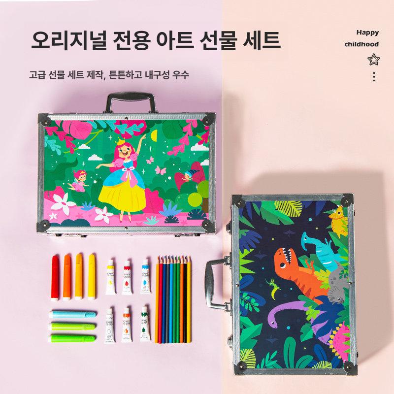 전문가용 미술도구가방세트 파스텔 학원 색연필 알루미늄 레이어 도구 나무상자 스케치북 가방 - 상세 이미지 4