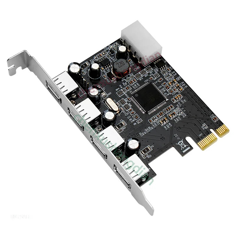 모칩PCIE to USB 확장 카드 데스크탑 4 포트 usb2.0 4핀