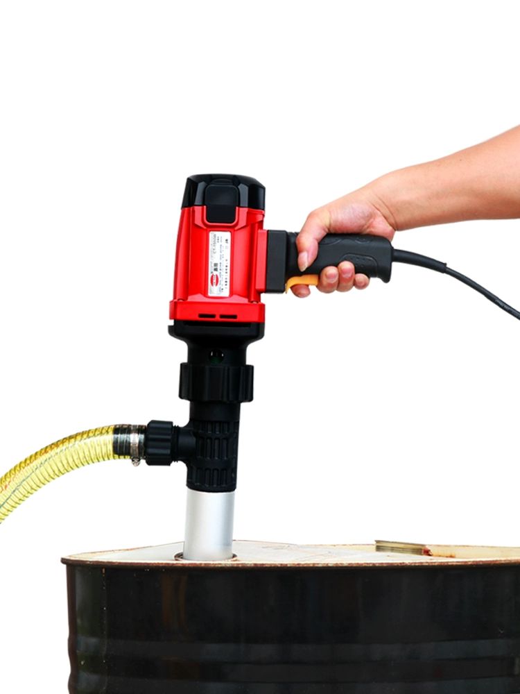 전기 드럼통자바라 전동 오일펌프 주입기 드럼급유기 3m 1300W 속도 알루미늄 튜브 + 호스 6m 1300W - 상품 이미지