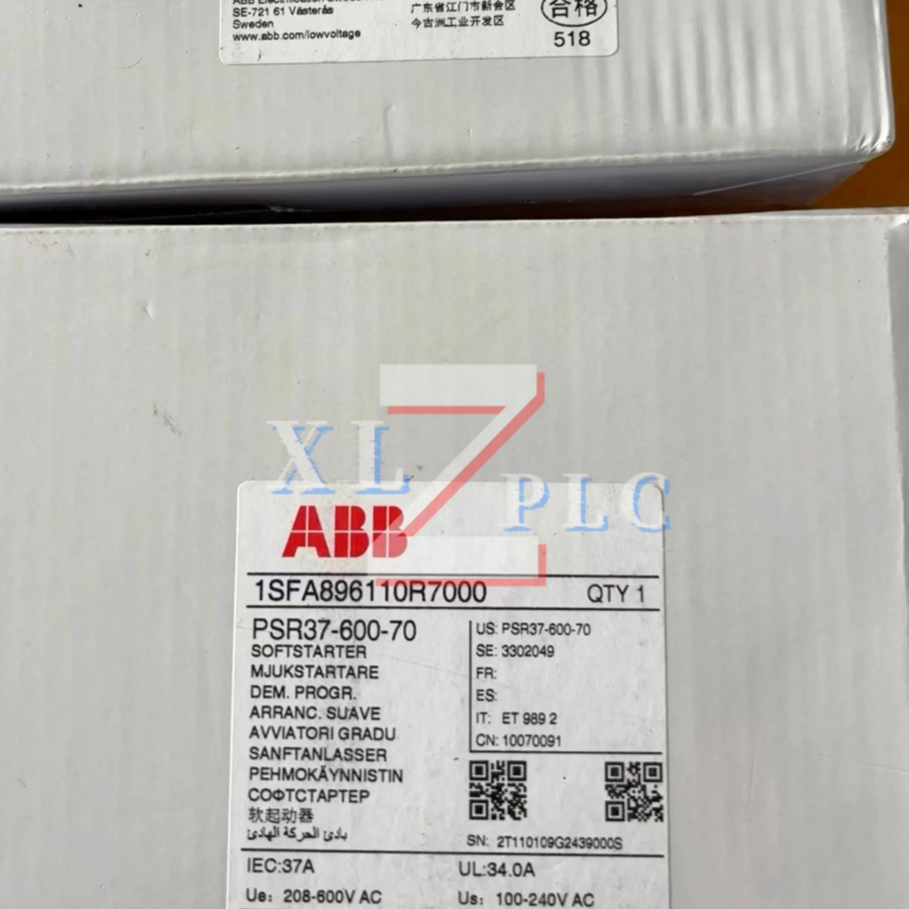소프트 스타터 신규 입고 1SFA896106R700 PSR12-600-70  1SFA896110R7000 PSR37-600-70 1SVR730100R3300 1SVR730824R