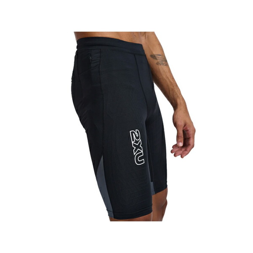 2XU 투타임즈유 러닝 하프 타이즈 남성 라이트 스피드 리액트 컴프레션 블랙 MA7050B - 상세 이미지 3