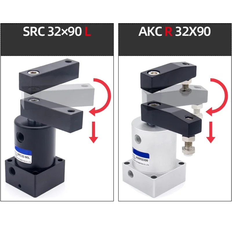 ACK SRC 공압 로터리 클램핑 에어 실린더 ACK25 ACK32 ACK40 ACK50 ACK63 SRC25 SRC32SRC40 SRC50 SRC63