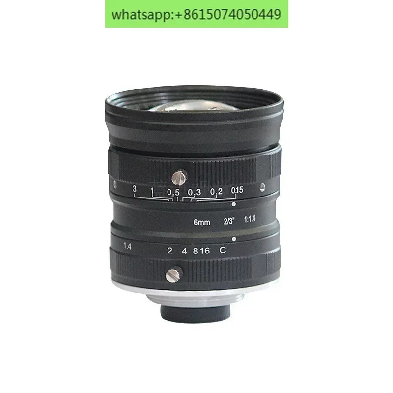 500만 픽셀 2/3인치 고정 초점 6mm C 인터페이스 수동 조리개 산업감지 렌즈를 갖춘 CCD 산업렌즈