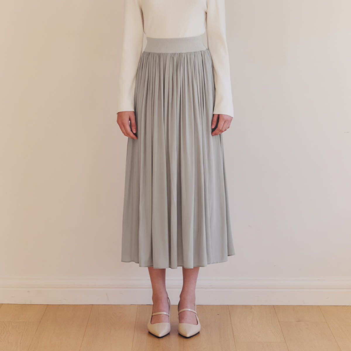 제로스트릿 [제로스트릿][2컬러] 크링클 밴딩 스커트 CRINKLE BANDING SKIRT