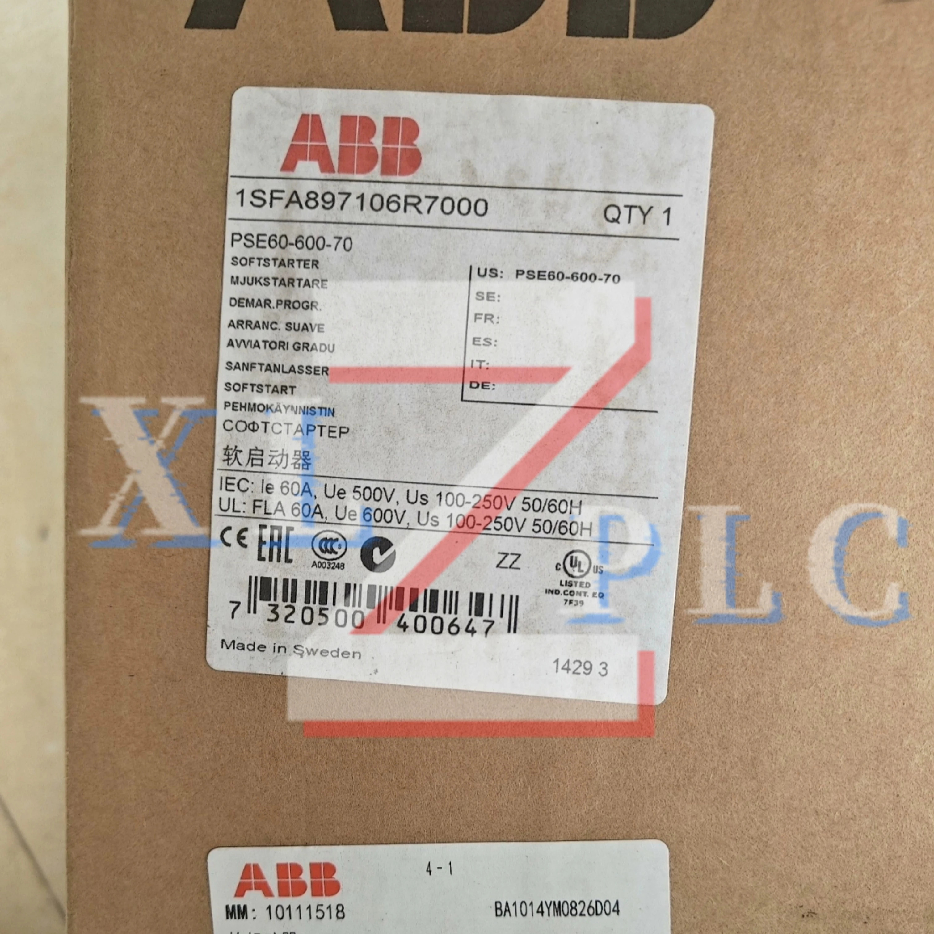 소프트 스타터 새 PSE60-600-70 30kw PSE72-600-70 37kw PSE85-600-70 45kw PSE105-600-70 55kw
