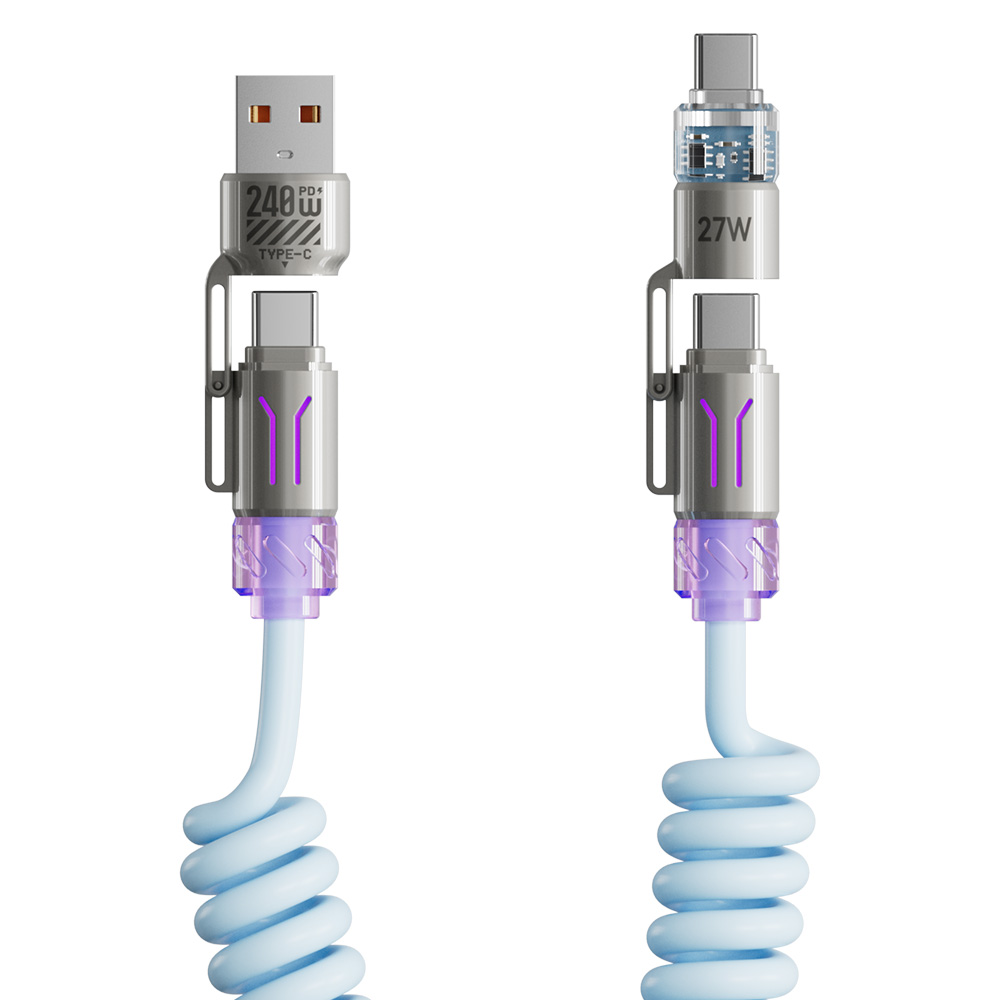 루닉스 스프링 코일 케이블 PD 3.1 240W 4 in 1 초고속충전 이미지 8