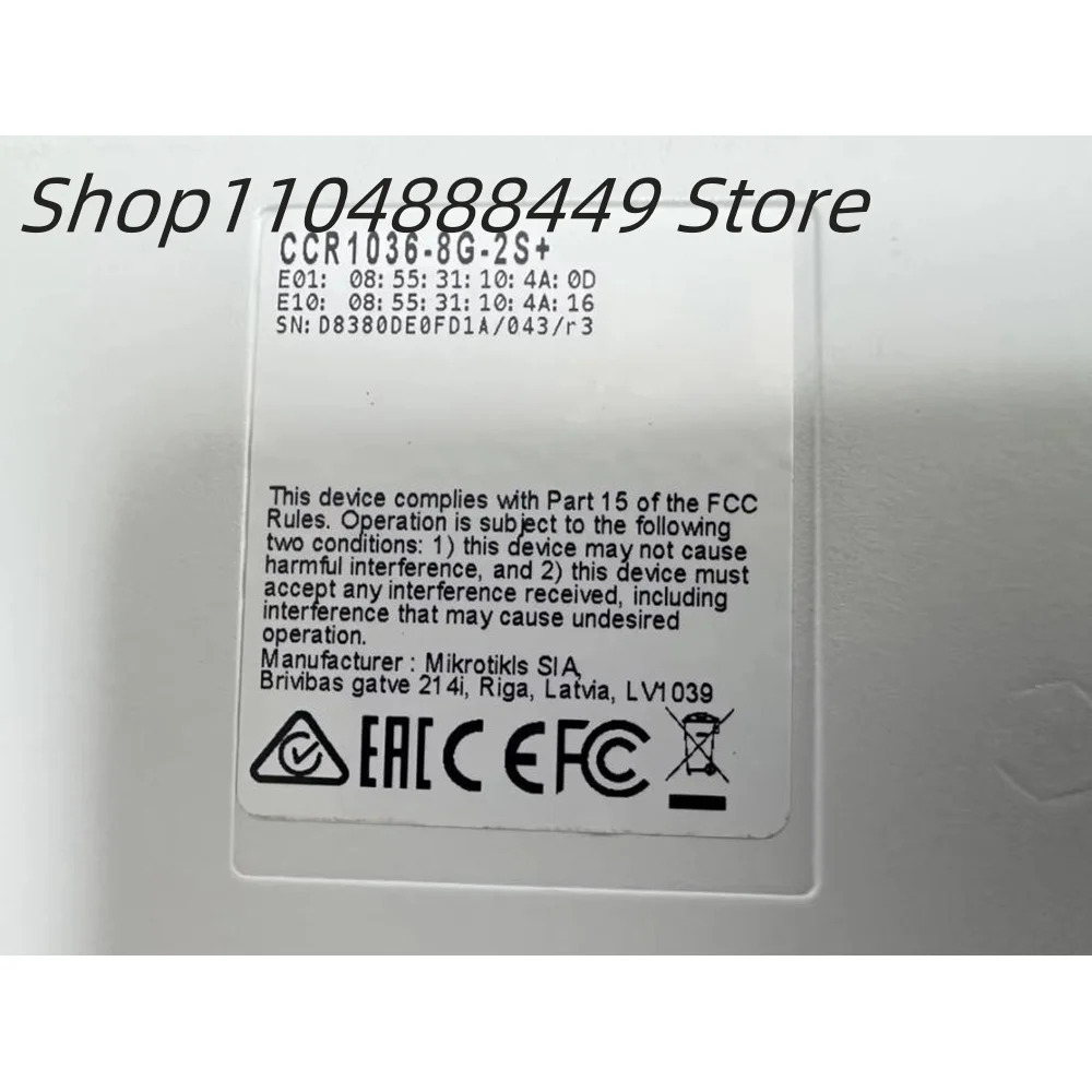 CCR1036-8G-2S 36코어 10기가비트 통신 산업ROS 라우터