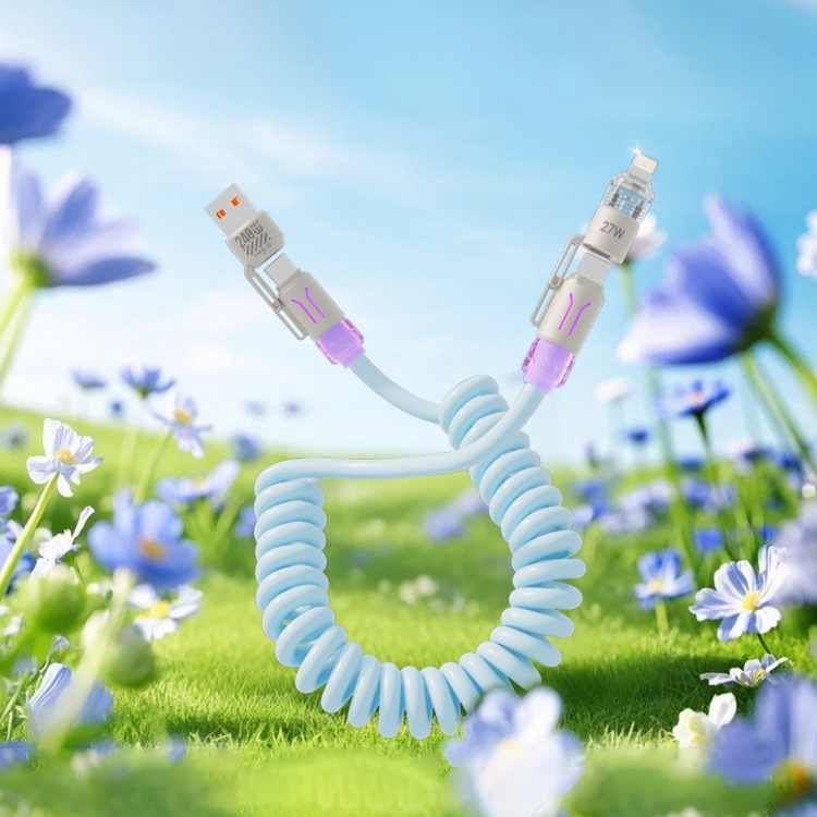 루닉스 스프링 코일 케이블 PD 3.1 240W 4 in 1 초고속충전 - 상세 이미지 5