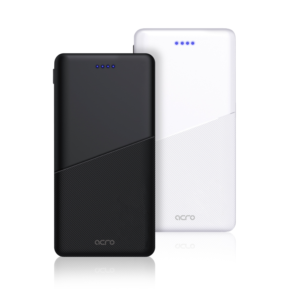 아크로 슬림 보조배터리 파워뱅크 10000mAh, 화이트 - 상품 이미지