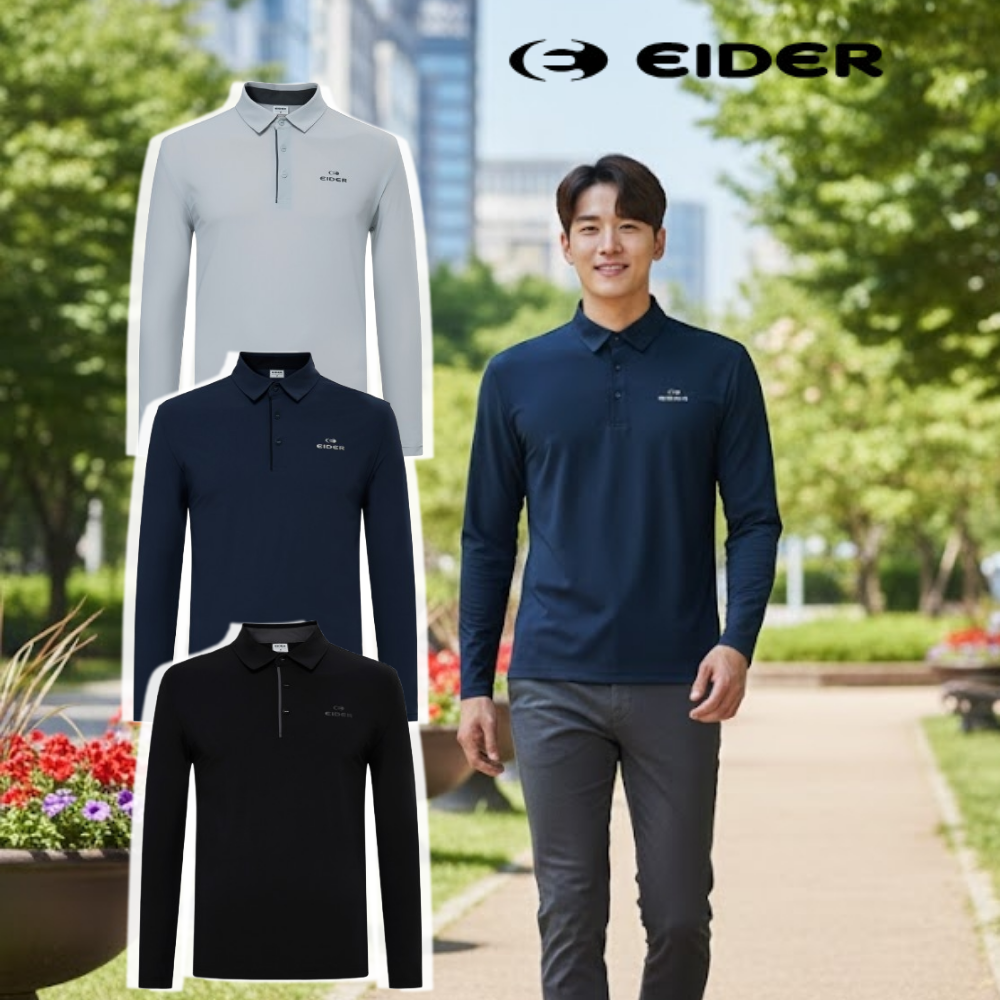 아이더 남성 긴팔 카라티셔츠 퍼포먼스 카르비코 폴로티셔츠 - 상품 이미지