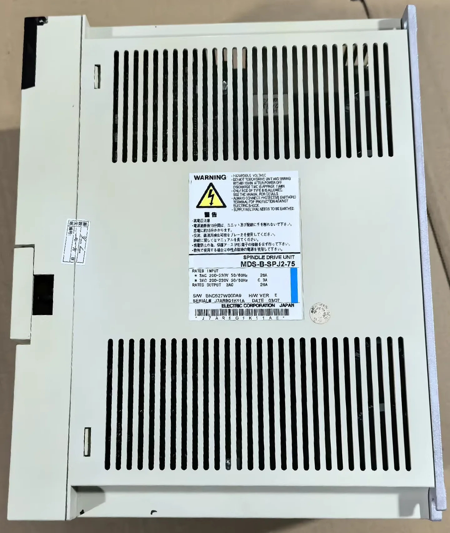 MDS-B-SPJ2-75 리퍼 서보 드라이브 MDS B SPJ2 75