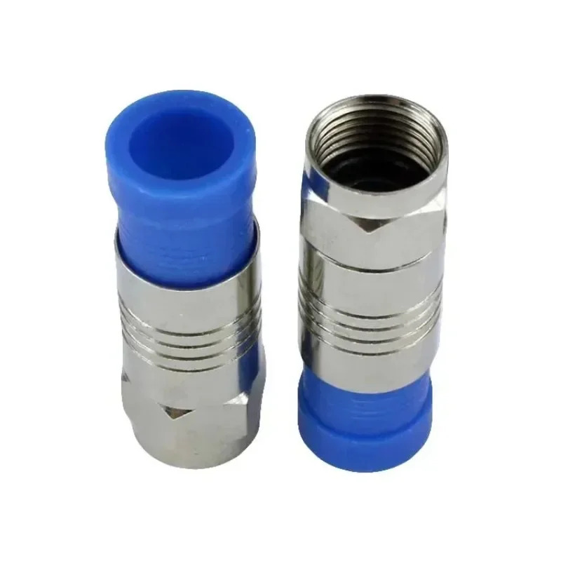 커넥터 100pcs RG6 75-5 동축 압축 피팅 F 수 O-링