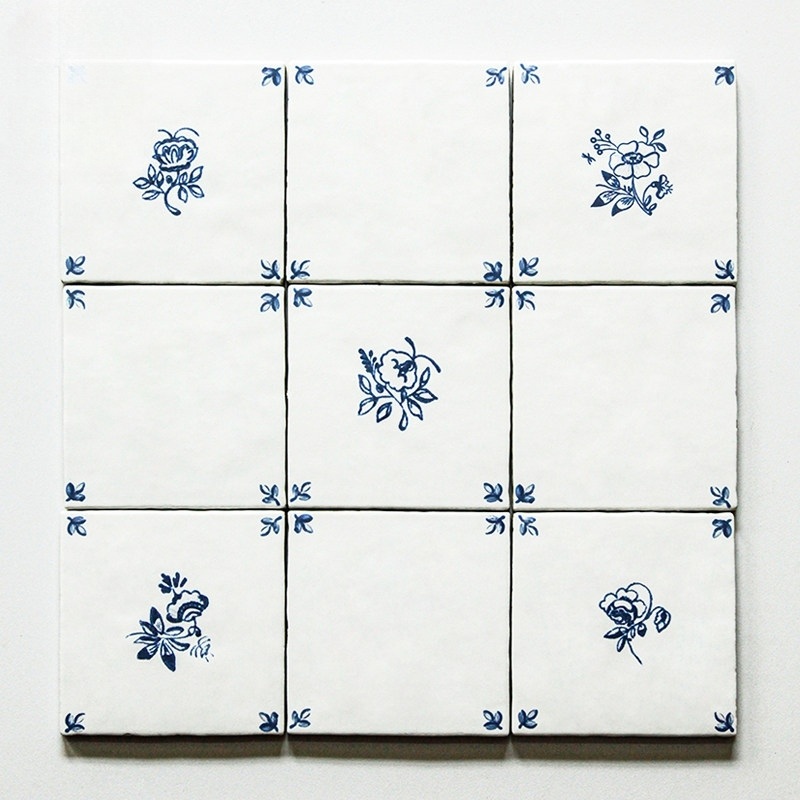 타일 레트로 빈티지 벽돌 유럽풍 브릭 장식용 벽재 인테리어자재 백색123x123mm - 상품 이미지