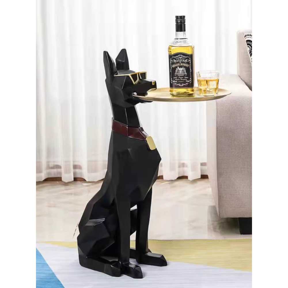 도베르만 테이블 오브제 소파 개조형물 현관트레이 74cm / 화이트골드 이미지 6