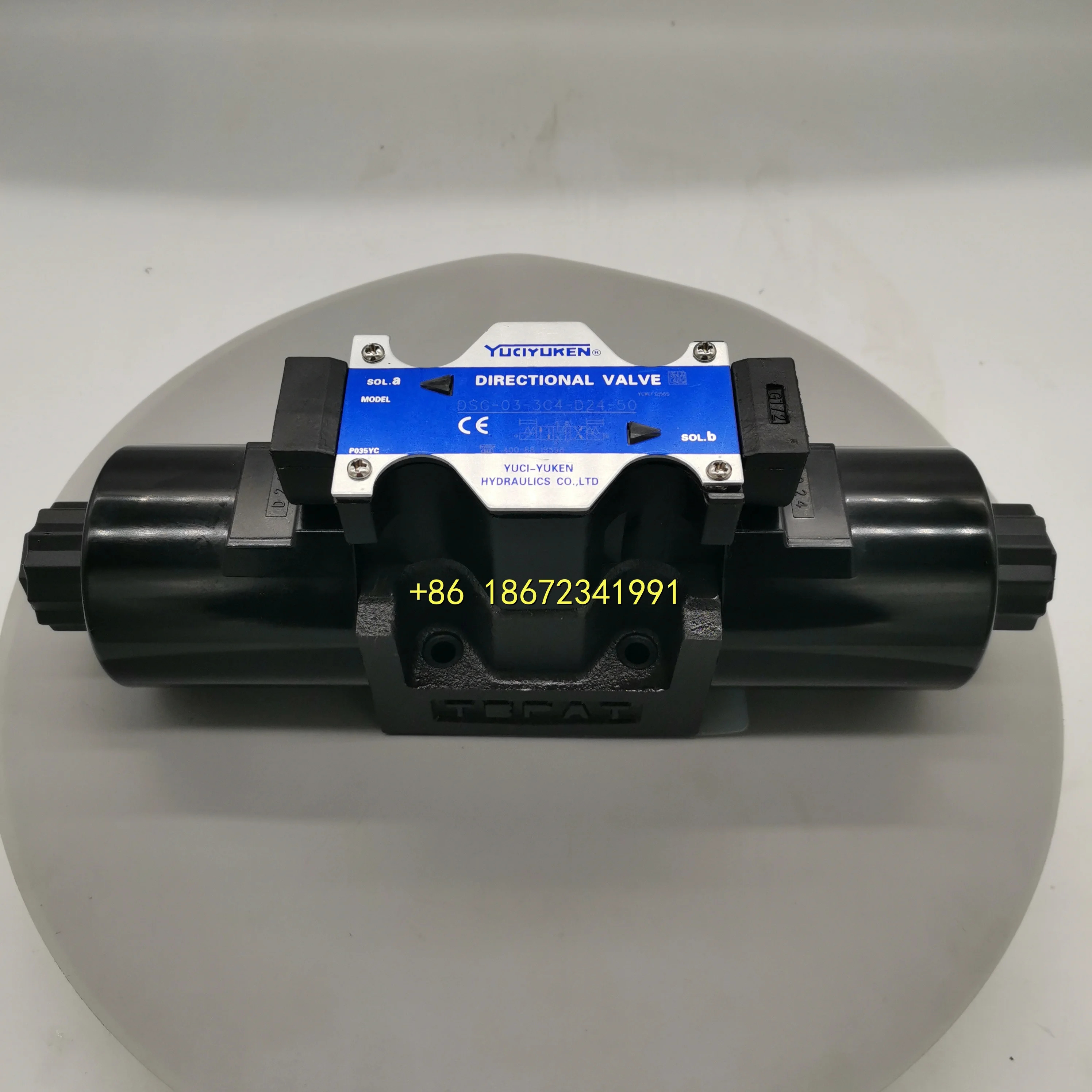 오리지널 YUKEN 유시 유압 DSG-03-3C2-D24-50 터미널 스타일 10mm 포트 솔레노이드 방향 제어 밸브