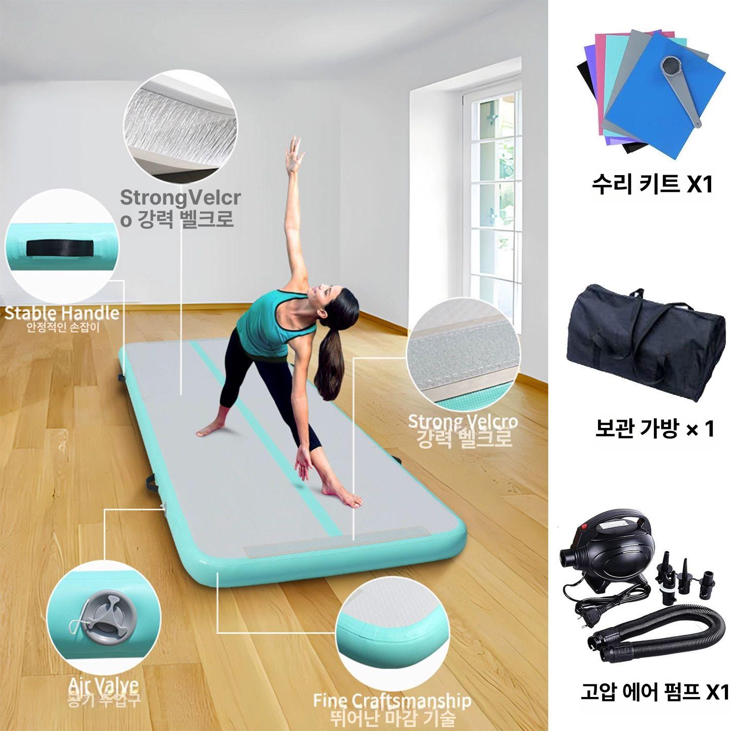 줄넘기 에어 매트 낙법 쿠션 패드 체육 점핑 구르기 피트니스 줄넘기에어매트 덤블링 체육관 - 상세 이미지 2
