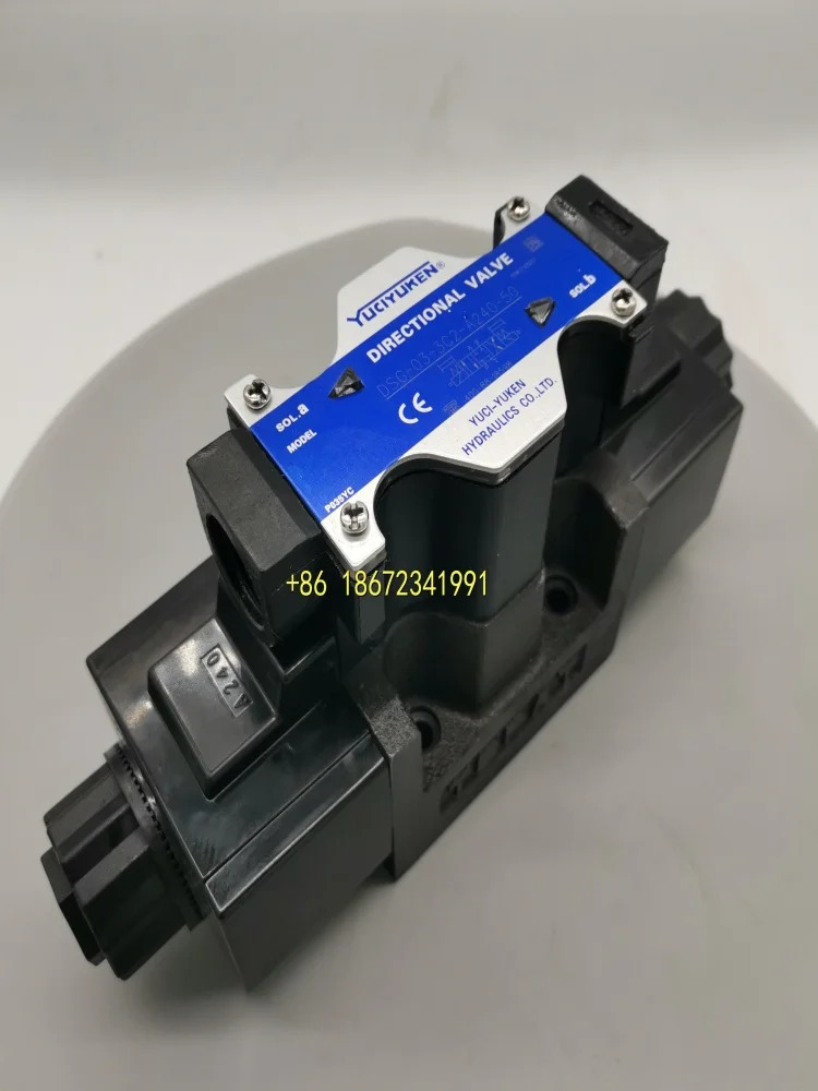 오리지널 YUKEN 유시 유압 DSG-03-3C2-D24-50 터미널 스타일 10mm 포트 솔레노이드 방향 제어 밸브