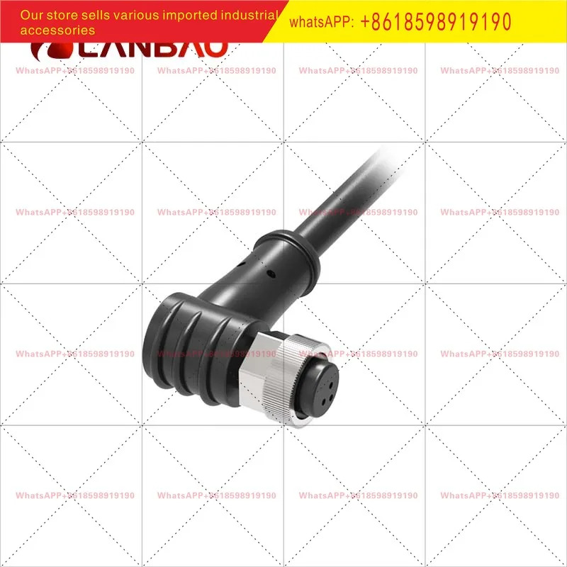 란바오 QE12-N-N/P 연결 케이블 내부 나사 잭 타입 엘보 2/5mPVC/PUR