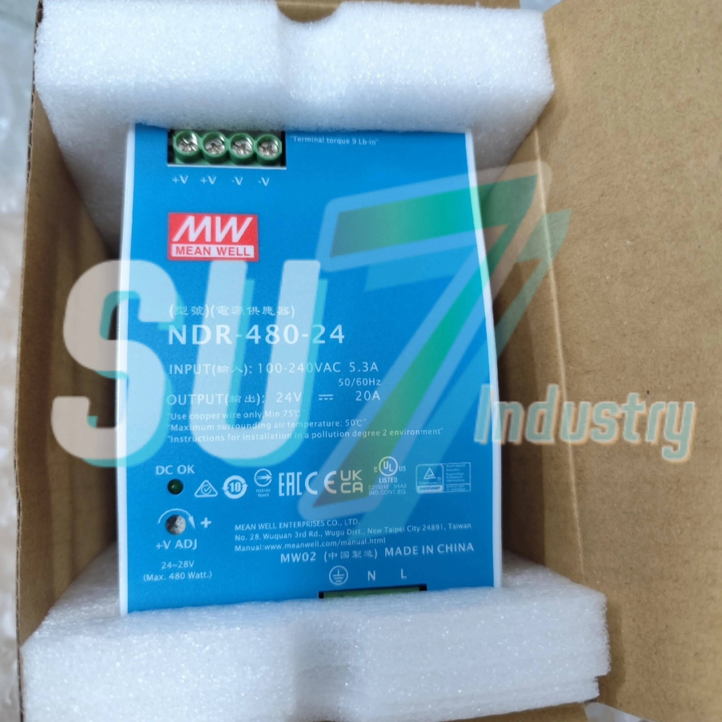 Mean Well NDR-480-24 NDR-480-48 스위치 전원공급장치 내 새