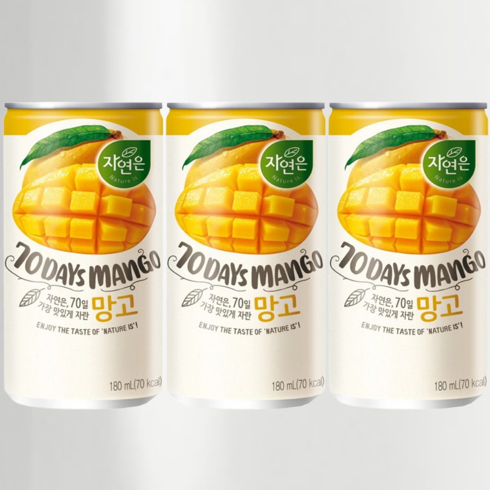 웅진 자연은 미니캔 180ml x 30캔 업소용(오렌지 망고 알로에 토마토 사과 매실) - 상세 이미지 2